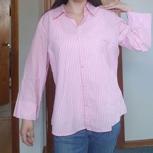 Pink and White Button Down